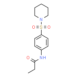 ChemSpider 2D Image | N-[4-(1-Piperidinylsulfonyl)phenyl]propanamide | C14H20N2O3S