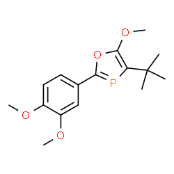 ChemSpider 2D Image | 2-(3,4-Dimethoxyphenyl)-5-methoxy-4-(2-methyl-2-propanyl)-1,3-oxaphosphole | C16H21O4P