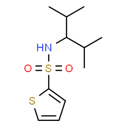 ChemSpider 2D Image | N-(2,4-Dimethyl-3-pentanyl)-2-thiophenesulfonamide | C11H19NO2S2