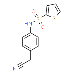ChemSpider 2D Image | N-[4-(Cyanomethyl)phenyl]-2-thiophenesulfonamide | C12H10N2O2S2