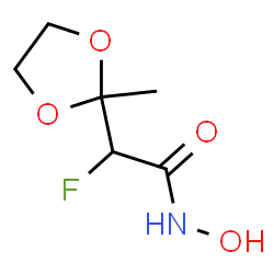 ChemSpider 2D Image | 2-Fluoro-N-hydroxy-2-(2-methyl-1,3-dioxolan-2-yl)acetamide | C6H10FNO4