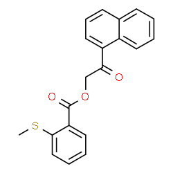 ChemSpider 2D Image | 2-(1-Naphthyl)-2-oxoethyl 2-(methylsulfanyl)benzoate | C20H16O3S