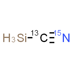 ChemSpider 2D Image | Silane(~13~C,~15~N)carbonitrile | 13CH315NSi