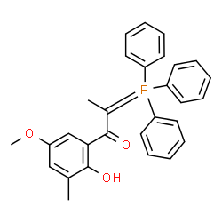 ChemSpider 2D Image | 1-(2-Hydroxy-5-methoxy-3-methylphenyl)-2-(triphenylphosphoranylidene)-1-propanone | C29H27O3P