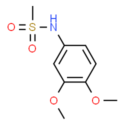 ChemSpider 2D Image | N-(3,4-Dimethoxyphenyl)methanesulfonamide | C9H13NO4S