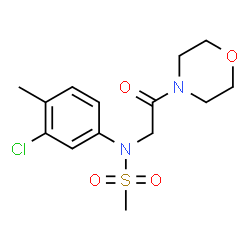 ChemSpider 2D Image | N-(3-Chloro-4-methylphenyl)-N-[2-(4-morpholinyl)-2-oxoethyl]methanesulfonamide | C14H19ClN2O4S