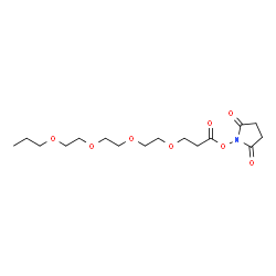 ChemSpider 2D Image | 1-(4,7,10,13-Tetraoxahexadecan-1-oyloxy)-2,5-pyrrolidinedione | C16H27NO8