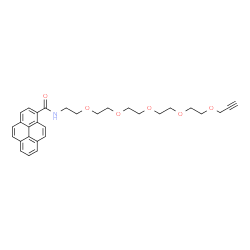 ChemSpider 2D Image | N-(3,6,9,12,15-Pentaoxaoctadec-17-yn-1-yl)-1-pyrenecarboxamide | C30H33NO6