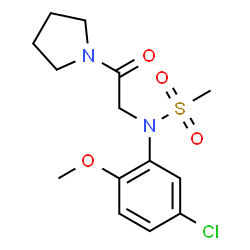 ChemSpider 2D Image | N-(5-Chloro-2-methoxyphenyl)-N-[2-oxo-2-(1-pyrrolidinyl)ethyl]methanesulfonamide | C14H19ClN2O4S