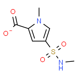ChemSpider 2D Image | 1-Methyl-4-(methylsulfamoyl)-1H-pyrrole-2-carboxylate | C7H9N2O4S