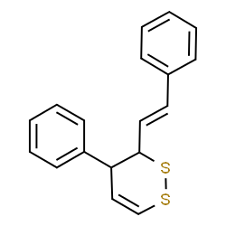 ChemSpider 2D Image | 4-Phenyl-3-[(E)-2-phenylvinyl]-3,4-dihydro-1,2-dithiine | C18H16S2