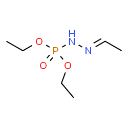 ChemSpider 2D Image | Phosphorohydrazidic acid, N'-[(1E)-ethylidene]-, diethyl ester | C6H15N2O3P