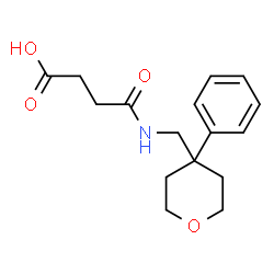 ChemSpider 2D Image | 4-Oxo-4-{[(4-phenyltetrahydro-2H-pyran-4-yl)methyl]amino}butanoic acid | C16H21NO4