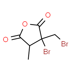 ChemSpider 2D Image | 3-Bromo-3-(bromomethyl)-4-methyldihydro-2,5-furandione | C6H6Br2O3