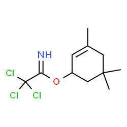 ChemSpider 2D Image | 3,5,5-Trimethyl-2-cyclohexen-1-yl 2,2,2-trichloroethanimidate | C11H16Cl3NO