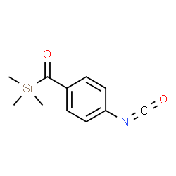 ChemSpider 2D Image | (4-Isocyanatophenyl)(trimethylsilyl)methanone | C11H13NO2Si