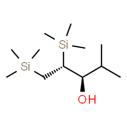 ChemSpider 2D Image | (2R,3R)-4-Methyl-1,2-bis(trimethylsilyl)-3-pentanol | C12H30OSi2