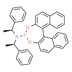 ChemSpider 2D Image | N-[(1R)-1-Phenylethyl]-N-[(1S)-1-phenylethyl]dinaphtho[2,1-d:1',2'-f][1,3,2]dioxaphosphepin-4-amine | C36H30NO2P