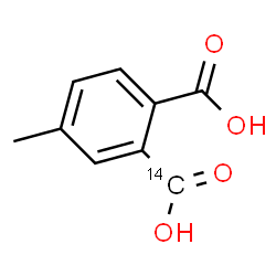 ChemSpider 2D Image | 4-Methyl-1,2-benzene(2-~14~C)dicarboxylic acid | C814CH8O4