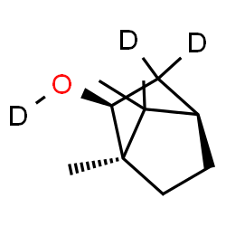 ChemSpider 2D Image | (1R,2S,4R)-1,7,7-Trimethyl(3,3-~2~H_2_)bicyclo[2.2.1]heptan-2-(~2~H)ol | C10H15D3O