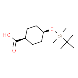 ChemSpider 2D Image | cis-4-{[Dimethyl(2-methyl-2-propanyl)silyl]oxy}cyclohexanecarboxylic acid | C13H26O3Si