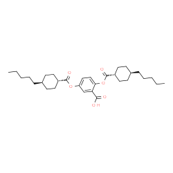 ChemSpider 2D Image | 2,5-Bis{[(trans-4-pentylcyclohexyl)carbonyl]oxy}benzoic acid | C31H46O6