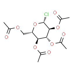 ChemSpider 2D Image | 2,3,4,6-Tetra-O-acetyl-beta-L-glucopyranosyl chloride | C14H19ClO9