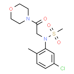 ChemSpider 2D Image | N-(5-Chloro-2-methylphenyl)-N-[2-(4-morpholinyl)-2-oxoethyl]methanesulfonamide | C14H19ClN2O4S