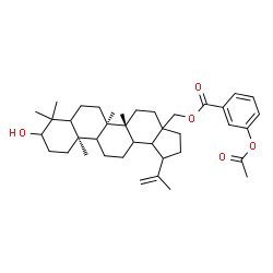 ChemSpider 2D Image | (5xi,9xi,13xi,17xi,18xi,19xi)-3-Hydroxylup-20(29)-en-28-yl 3-acetoxybenzoate | C39H56O5