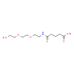 ChemSpider 2D Image | 5-({2-[2-(2-Hydroxyethoxy)ethoxy]ethyl}amino)-5-oxopentanoic acid | C11H21NO6