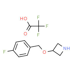 ChemSpider 2D Image | 3-[(4-Fluorobenzyl)oxy]azetidine trifluoroacetate (1:1) | C12H13F4NO3