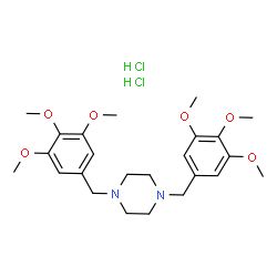 ChemSpider 2D Image | 1,4-Bis(3,4,5-trimethoxybenzyl)piperazine dihydrochloride | C24H36Cl2N2O6