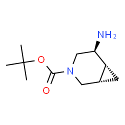 ChemSpider 2D Image | 2-Methyl-2-propanyl (1S,5S,6R)-5-amino-3-azabicyclo[4.1.0]heptane-3-carboxylate | C11H20N2O2
