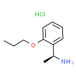 ChemSpider 2D Image | (1S)-1-(2-Propoxyphenyl)ethanamine hydrochloride (1:1) | C11H18ClNO