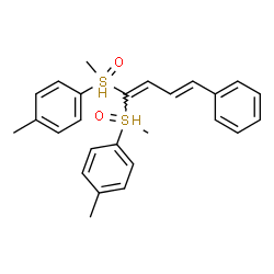 ChemSpider 2D Image | 1-methyl-4-[methyl-[(3E)-1-[methyl-oxo-(p-tolyl)-$l^{5}-sulfanyl]-4-phenyl-buta-1,3-dienyl]-oxo-$l^{5}-sulfanyl]benzene | C26H28O2S2