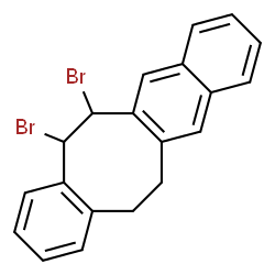 ChemSpider 2D Image | 6,7-Dibromo-6,7,12,13-tetrahydrobenzo[5,6]cycloocta[1,2-b]naphthalene | C20H16Br2