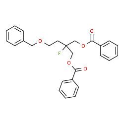 ChemSpider 2D Image | 2-[(Benzoyloxy)methyl]-4-(benzyloxy)-2-fluorobutyl benzoate | C26H25FO5