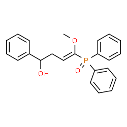 ChemSpider 2D Image | (3E)-4-(Diphenylphosphoryl)-4-methoxy-1-phenyl-3-buten-1-ol | C23H23O3P