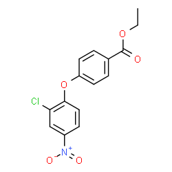 ChemSpider 2D Image | Ethyl 4-(2-chloro-4-nitrophenoxy)benzoate | C15H12ClNO5