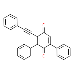 ChemSpider 2D Image | 3,5-Diphenyl-2-(phenylethynyl)-1,4-benzoquinone | C26H16O2