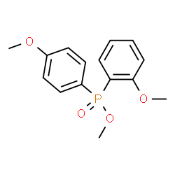 ChemSpider 2D Image | Methyl (2-methoxyphenyl)(4-methoxyphenyl)phosphinate | C15H17O4P