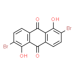 ChemSpider 2D Image | 2,6-Dibromo-1,5-dihydroxy-9,10-anthraquinone | C14H6Br2O4