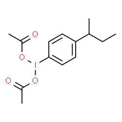 ChemSpider 2D Image | Diacetoxy(4-sec-butylphenyl)-lambda~3~-iodane | C14H19IO4
