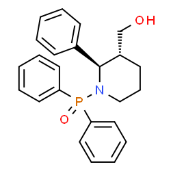 ChemSpider 2D Image | [(2R,3R)-1-(Diphenylphosphoryl)-2-phenyl-3-piperidinyl]methanol | C24H26NO2P