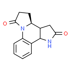 ChemSpider 2D Image | (3bS)-3a,4,5,11b-Tetrahydro-1H-dipyrrolo[1,2-a:3',2'-c]quinoline-2,6(3H,3bH)-dione | C14H14N2O2