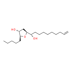 ChemSpider 2D Image | (2S,3R,5S)-5-[(1S)-1-Hydroxy-9-decen-1-yl]-2-pentyltetrahydro-3-furanol | C19H36O3