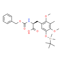 ChemSpider 2D Image | N-[(Benzyloxy)carbonyl]-3-{[dimethyl(2-methyl-2-propanyl)silyl]oxy}-6-methoxy-O,5-dimethyl-L-tyrosine | C26H37NO7Si