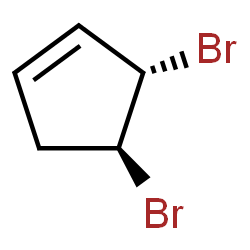 ChemSpider 2D Image | (3S,4S)-3,4-Dibromocyclopentene | C5H6Br2