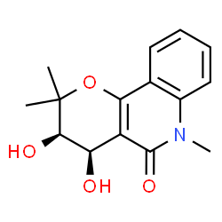 ChemSpider 2D Image | (3R,4R)-3,4-Dihydroxy-2,2,6-trimethyl-2,3,4,6-tetrahydro-5H-pyrano[3,2-c]quinolin-5-one | C15H17NO4