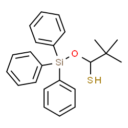 ChemSpider 2D Image | 2,2-Dimethyl-1-[(triphenylsilyl)oxy]-1-propanethiol | C23H26OSSi
